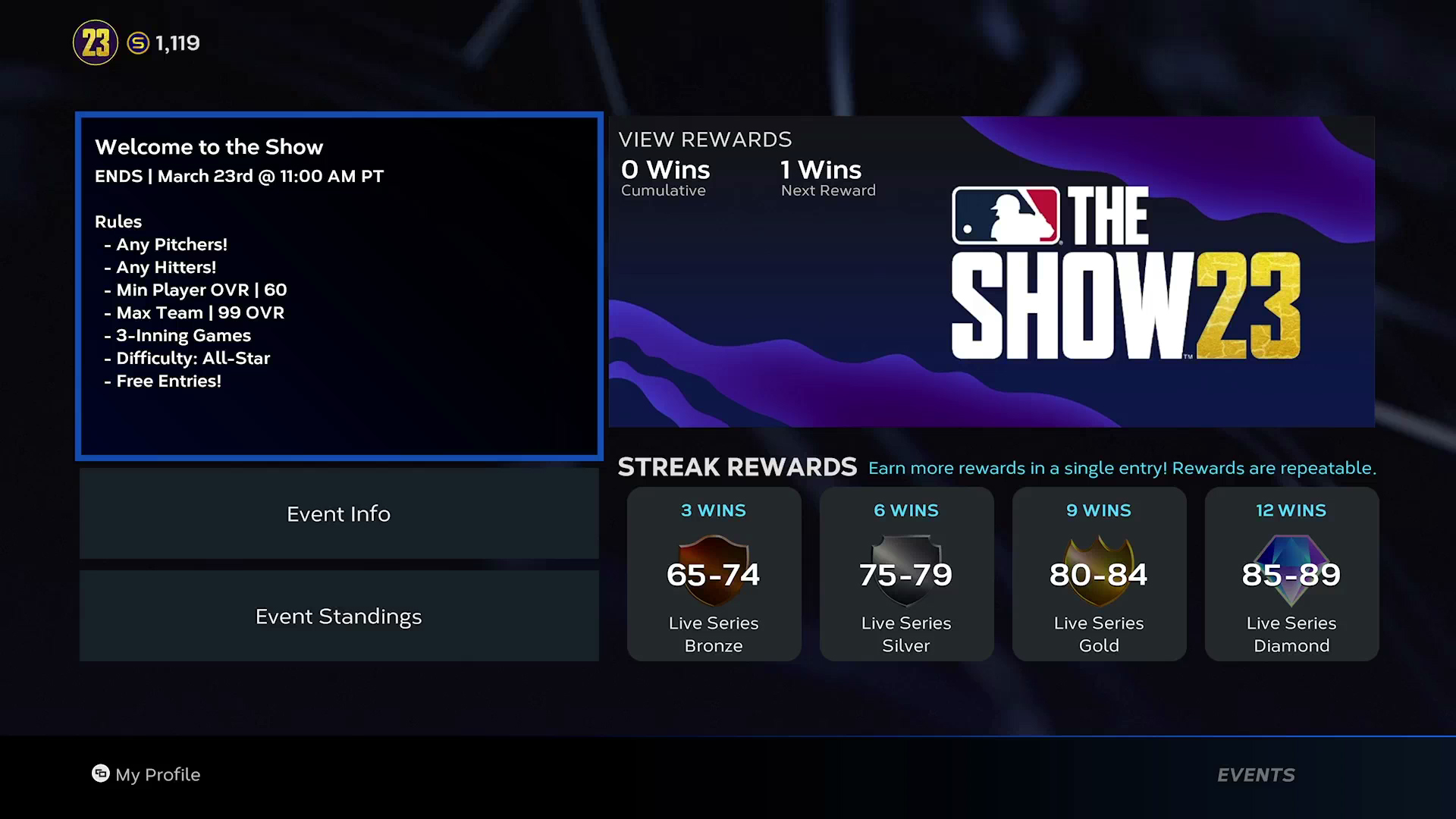 Diamond dynasty ways to play events