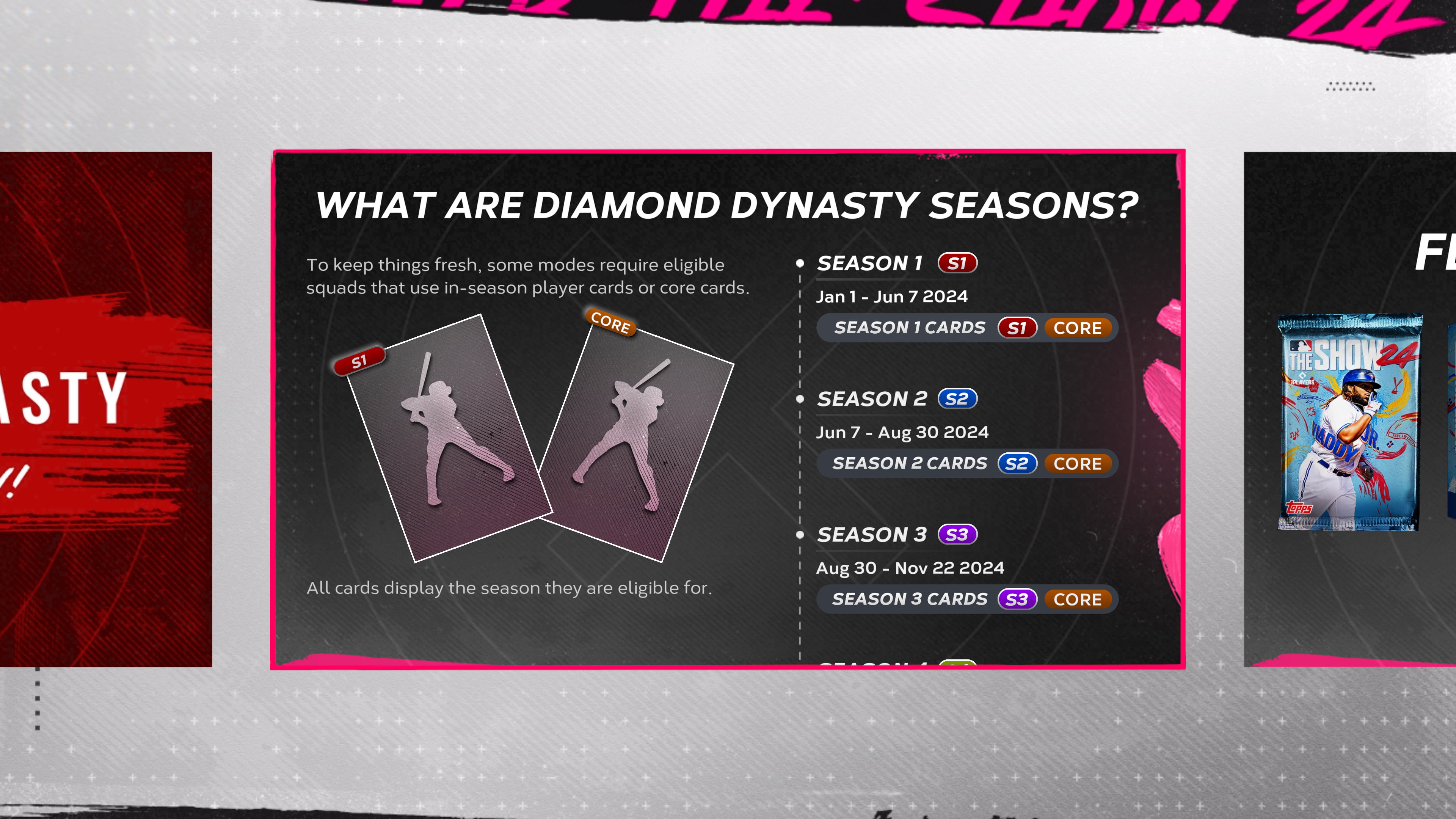 Diamond dynasty new seasons design