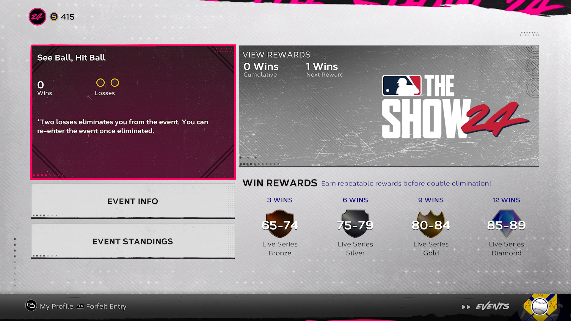 Diamond dynasty ways to play events